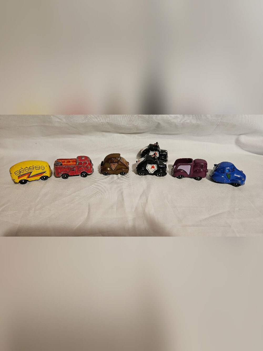 Vintage 1983 Hallmark Road Rovers Diecast Metal Toy Cars Lot Of 7 full set